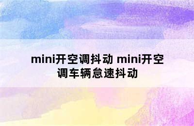 mini开空调抖动 mini开空调车辆怠速抖动